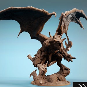 Infernum Dragon • Crater of Infernus • by Rescale Miniatures | Dungeons and Dragons | D&D | Tabletop Games | Resin Miniature