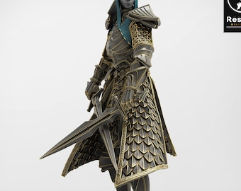 Soldados elfos (10 poses) • Reino de Nela Dan • por Rescale Miniatures / Dungeons and Dragons / D&D / Juegos de mesa / Juegos de guerra