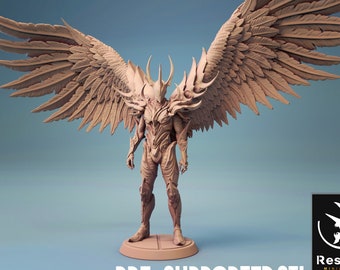 Dark Angel Seraph Miniature for Dungeons and Dragons Tabletop RPG