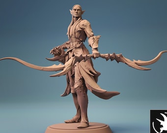 Elven Army (10 Poses) • The Leafwalkers •  by Rescale Miniatures | Dungeons and Dragons | D&D | Tabletop Games | Wargames | Resin Miniature