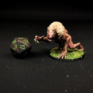 Miniatura de demonio Draegloth pintada a mano para Dungeons and Dragons