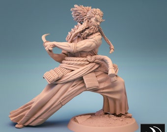 Samurai Warrior Miniature for Dungeons and Dragons Tabletop RPG