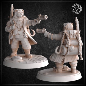 Pugfolk Gunslinger for Dungeons and Dragons | D&D | M3DM | RPG | DnD | Tabletop Games | Wargames | Resin Miniature