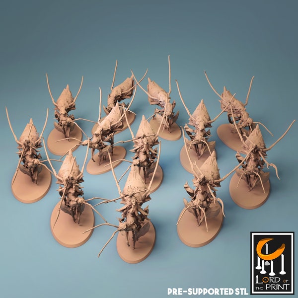 Leafwalker Cavalry • The Leafwalkers • by Rescale Miniatures | Dungeons and Dragons | D&D | Tabletop Games | Wargames | Resin Miniature