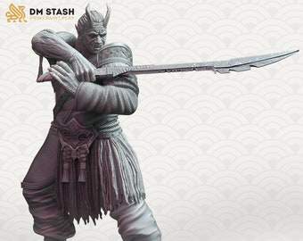 Oni Warrior Onslaughter Miniature Set for Dungeons and Dragons Tabletop RPG