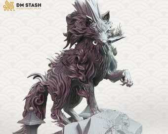 Amaru Taiyo The Wolf Spirit • Spirits From The East • by DM Stash | Dungeons and Dragons | DnD | Tabletop Games | Wargames | Resin Miniature