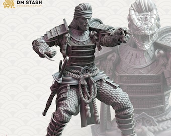 Samurai Orochi Peaceful Serpent Miniature for Dungeons and Dragons Tabletop RPG