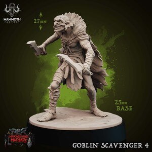 Goblin Scavenger 4 • Marshes & Madlands • by Mammoth Factory | Dungeons and Dragons | Tabletop Games | Resin Miniature