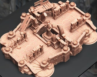Mausoleum Ruins – Fantasy Tabletop Terrain – DnD/RPG Scenery