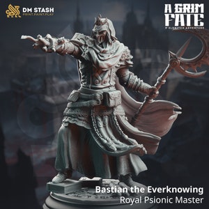 Bastian the Everknowing - Royal Psionic Master • A Grim Fate • by DM Stash | Dungeons and Dragons | DnD | Tabletop Games | Resin Miniature
