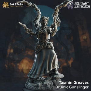 Tasmin Greaves - Druidic Gunslinger • Aberrant Ascension • by DM Stash | Dungeons and Dragons | DnD | Tabletop Games | Resin Miniature