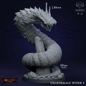 Tremorscale Wurm 2 • Draconic Legion • by Mammoth Factory | Dungeons and Dragons | Tabletop Games | Resin Miniature