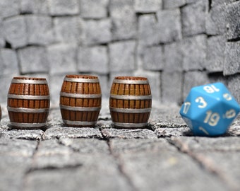 Set De Escenografía Medieval Fantasía De 44 Piezas Para Wargames Y DnD, Incluye Pozo, Barriles, Carro Y Vallas, Escala 28mm Y 32mm, Listo Para Usar Sin Montaje