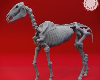 Skeleton Horse by Yasashii Kyojin Studio for Dungeons and Dragons | D&D | DnD | Tabletop | Wargames | Resin Miniature