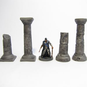 Modulare Säulen 4x Set für Dungeons und Drachen | D&D | Pfadfinder | Rollenspiel | 5e | DnD | Tabletop Spiele | Requisiten