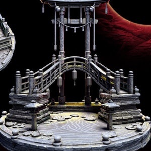 Charished Steps Diorama • Eclipse Of The Rising Sun • by Mini Monster Mayhem | Dungeons and Dragons | Tabletop Games | Resin Miniature