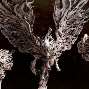 Flame Lion Miniature Set for Dungeons and Dragons Tabletop RPG