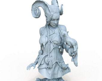 Faun Bust (106mm) by Printomancer3d | Dungeons and Dragons | D&D | Tabletop Games | Wargames | Resin Miniature
