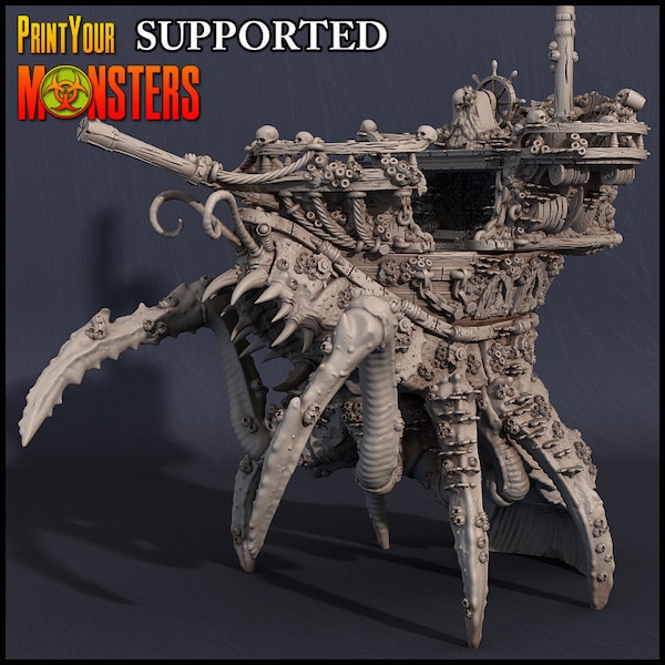 Shrimp Pirates Ship en imprimant vos monstres | Donjons et Dragons | D&D | DnD | Jeux de table | Jeux de guerre | Résine Miniature