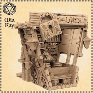 M3DM プリントによる Tinkerer's Travelling Cart | D&D | DnD | テーブルトップ ゲーム | ウォーゲーム | 樹脂製ミニチュア
