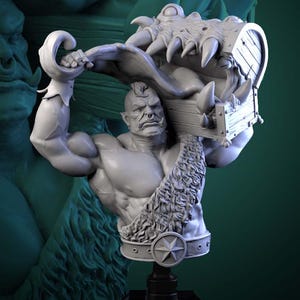 The Green Behemoth Bust V2 • Cirque Phantasmagoria Pt2 • by White Werewolf Tavern | Dungeons and Dragons | Tabletop Games
