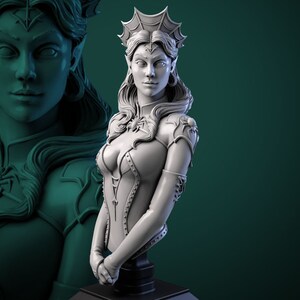 Busto de Annier • Canciones del Crepúsculo • de White Werewolf Tavern / Dungeons and Dragons / Juegos de mesa / Juegos de guerra / Miniaturas de resina