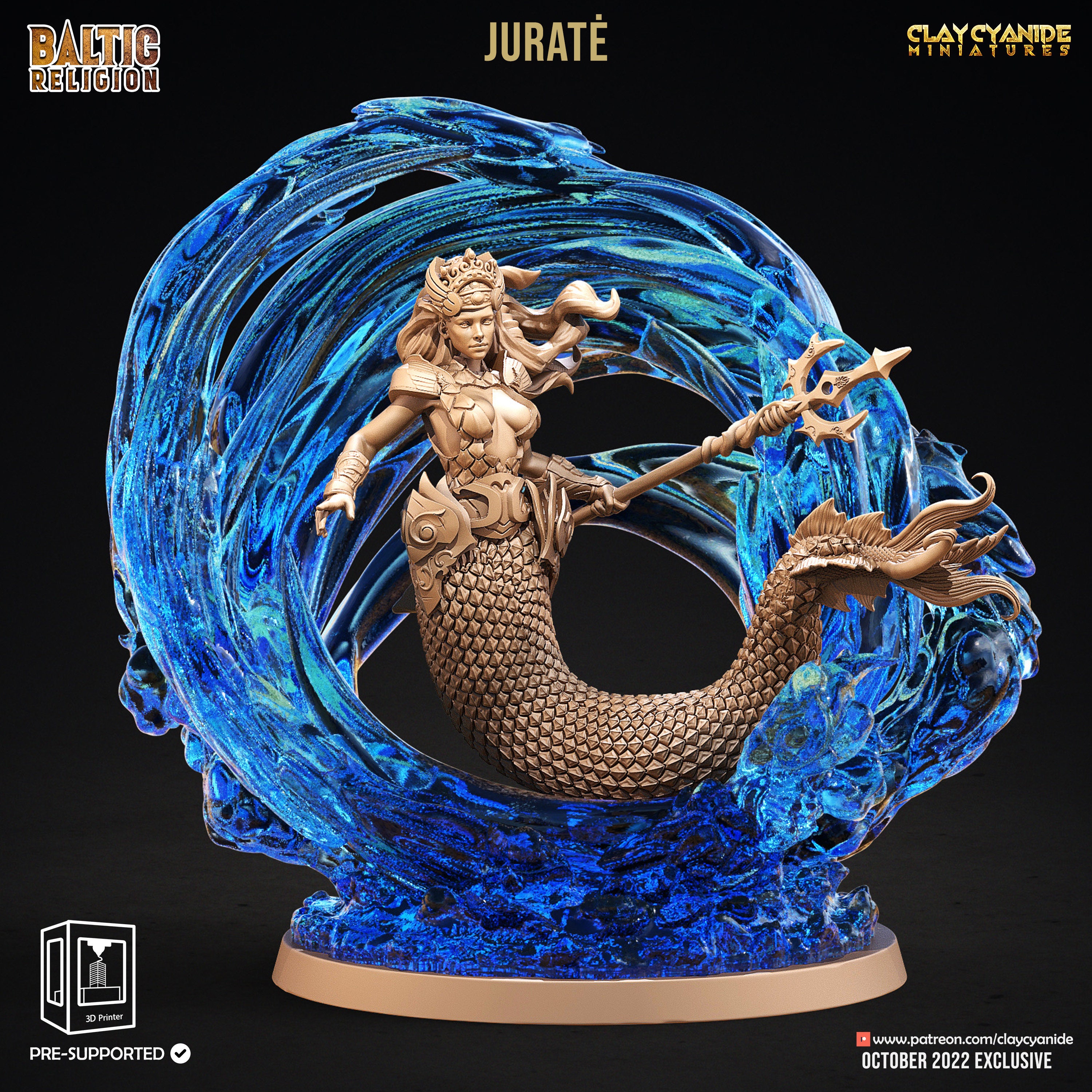 ダンジョンズ＆ドラゴンズ テーブルトップRPG用人魚ジュラテミニチュア