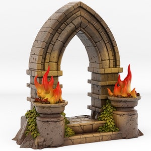 Portaal spookkastelen • Fantastische portalen en effecten • door Print Your Monsters | Dungeons and Dragons D&D-tafelspellen | Harsminiatuur