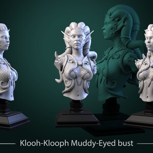 Klooh - Klooph Bust by White Werewolf Tavern | Dungeons and Dragons | D&D | Tabletop Games | Wargames | Resin Miniature