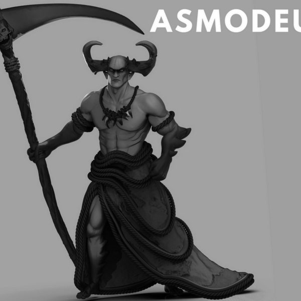 Miniature Asmodeus Demon Dnd Miniatures Etsy