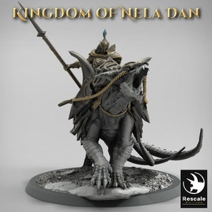Siri Mounted Spear Stand • Kingdom of Nela Dan • by Rescale Miniatures | Dungeons and Dragons | D&D | Tabletop Games | Wargames