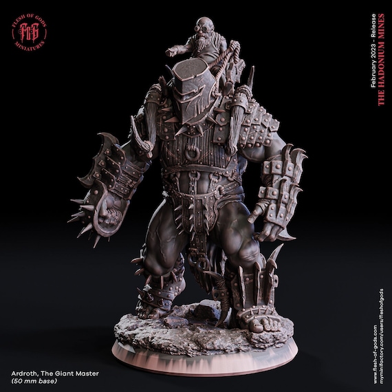 Ardroth The Giant Monster • The Hadonium Mines • by Flesh Of Gods  Dungeons and Dragons Tabletop Games Wargames Resin Miniature