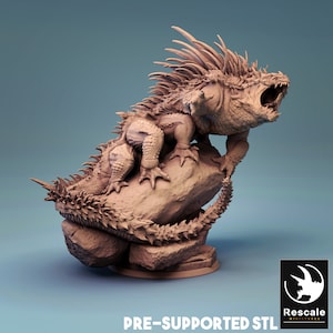 Basilisk • Indigo Dragons • by Rescale Miniatures | Dungeons and Dragons | D&D | Tabletop Games | Wargames | Resin Miniature