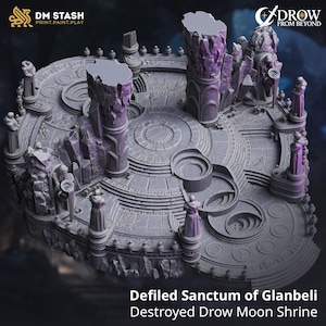 Entweihtes Heiligtum von Glanbeli - Zerstörter Drow Mondschrein • Drow aus dem Jenseits • DM Versteck | Dungeons and Dragons | D&D | Tisch Spiele