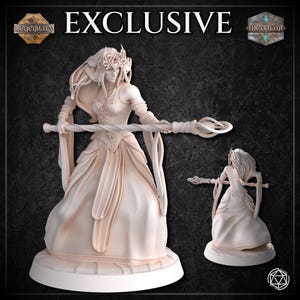 Sturmzauberin für Dungeons and Dragons | Pfadfinder | D&D | Kriegsspiele | Resin Miniatur | 28mm Spiel | Tabletop Miniatur | M3DM