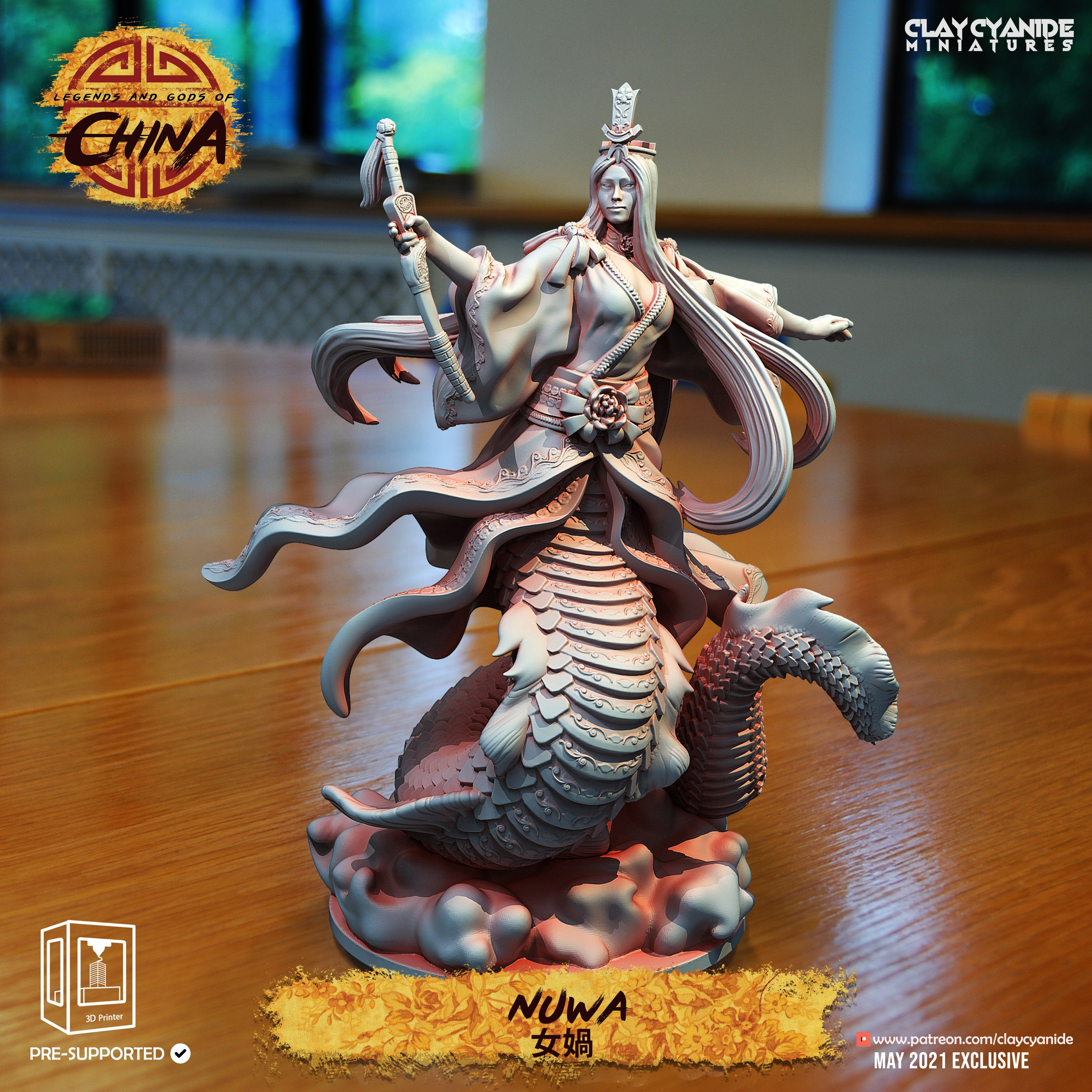 DnD Mini Jade Emperor Clay Cyanide Large Legends and Gods of China