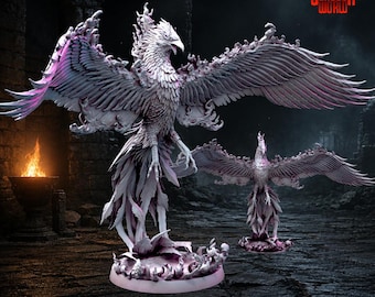 Phoenix Miniature – Fire Bird Monster for Dungeons and Dragons Tabletop RPG