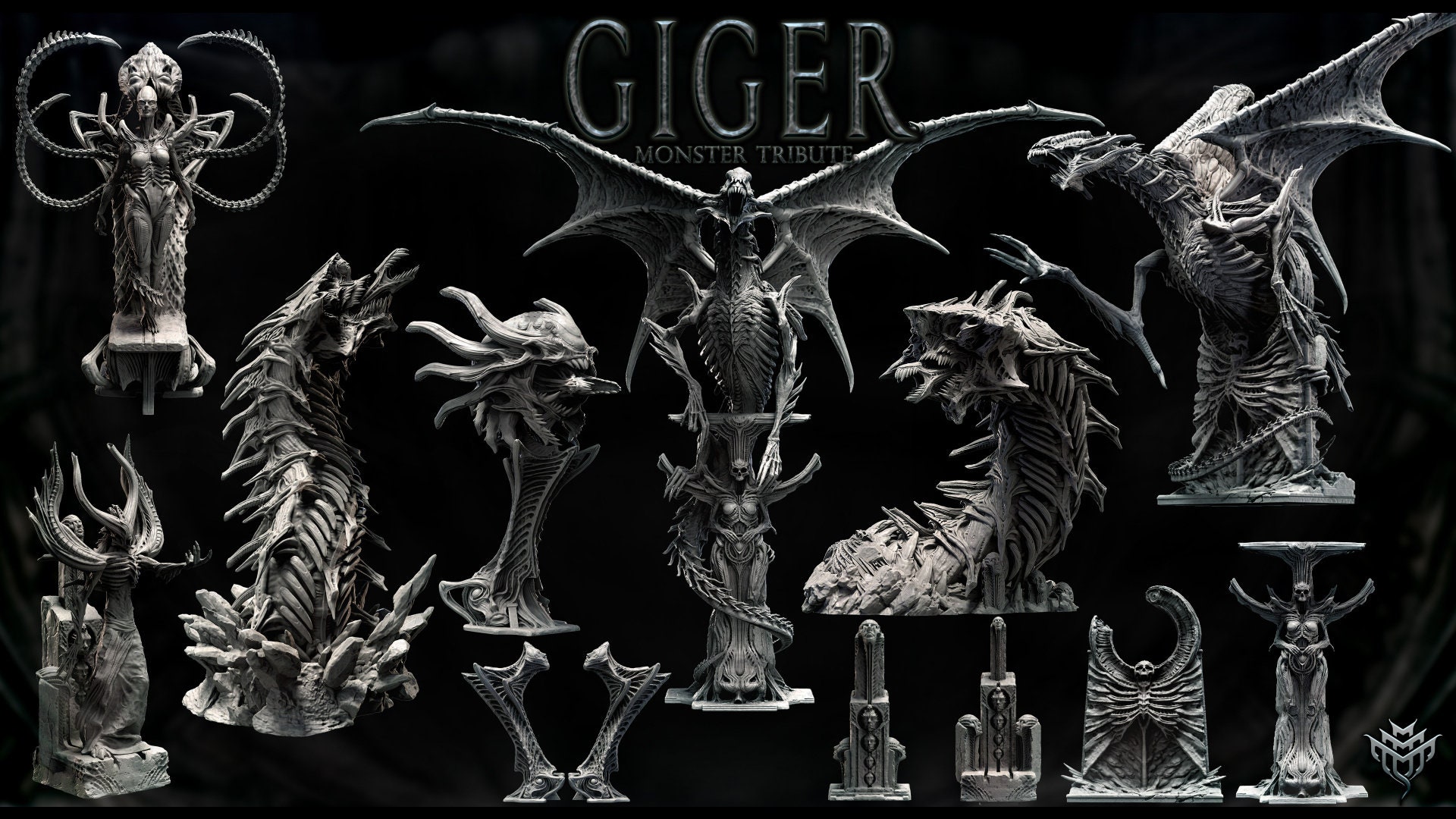 Giger Statue Terrain Miniature for Dungeons and Dragons Tabletop RPG - Etsy