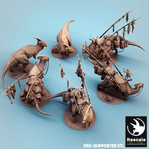 Parasaurolophus • Dinotopia Pt 2 • by Rescale Miniatures | Dungeons and Dragons | D&D | Tabletop Games | Wargames | Resin Miniature