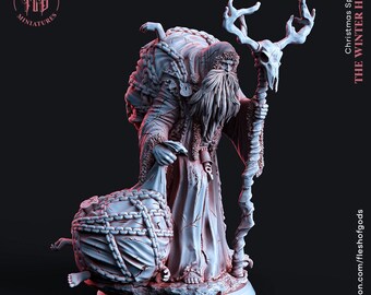 Cursed Santa Miniature for Dungeons and Dragons Tabletop RPG