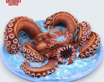 Kraken Sea Monster Miniature for Dungeons and Dragons Tabletop RPG