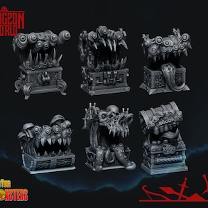Mimic Treasure Chest by Print Your Monsters | Dungeons and Dragons | D&D | DnD | Tabletop Games | Wargames | Resin Miniature