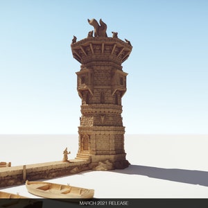 Drennheim Lighthouse by Wonderworlds | Dungeons and Dragons | D&D | Wargames | DnD | Tabletop Games | Scatter Terrain