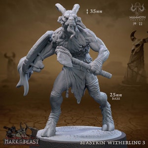 Beastkin Witherling 3 • Znak Bestii • autorstwa Mammoth Factory | Dungeons and Dragons | Gry planszowe | Miniatura z żywicy