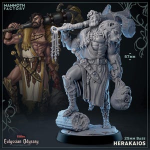 Herakaios • Eulyssian Odyssey • by Mammoth Factory | Dungeons and Dragons | Tabletop Games | Resin Miniature