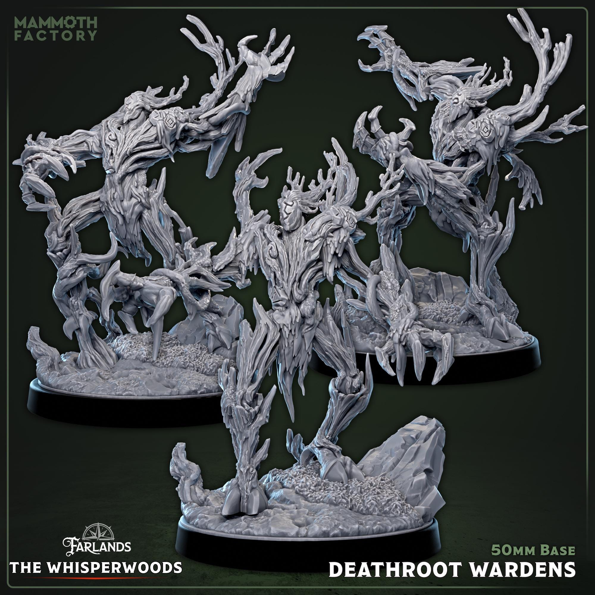 MONSTER MAKER　Resurrection闇の軍団未開封 Corrupted Treant Guardians Miniature Set Deathroot Warden Forest