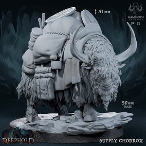 Miniatyr av vagn med djur från handelsvagnen för Dungeons and Dragons bordsrollspel