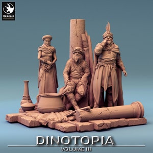 Dinotopia Look Diorama • Dinotopia Pt 3 • by Rescale Miniatures | Dungeons and Dragons | D&D | Tabletop Games | Wargames | Resin Miniature