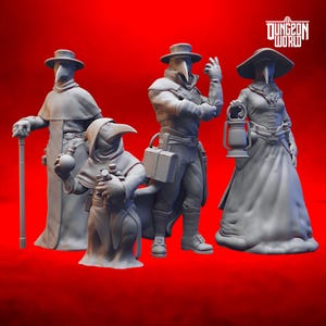 Mini set de Doctor de la Plaga: Miniatura de Dungeons and Dragons para juegos de rol de mesa