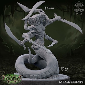 Ssrall Prelate • Coils of Dread • by Mammoth Factory | Dungeons and Dragons | Tabletop Games | Resin Miniature